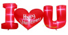 Brown Puppy Holding "I LOVE YOU" Heart Valentine's Day Inflatable